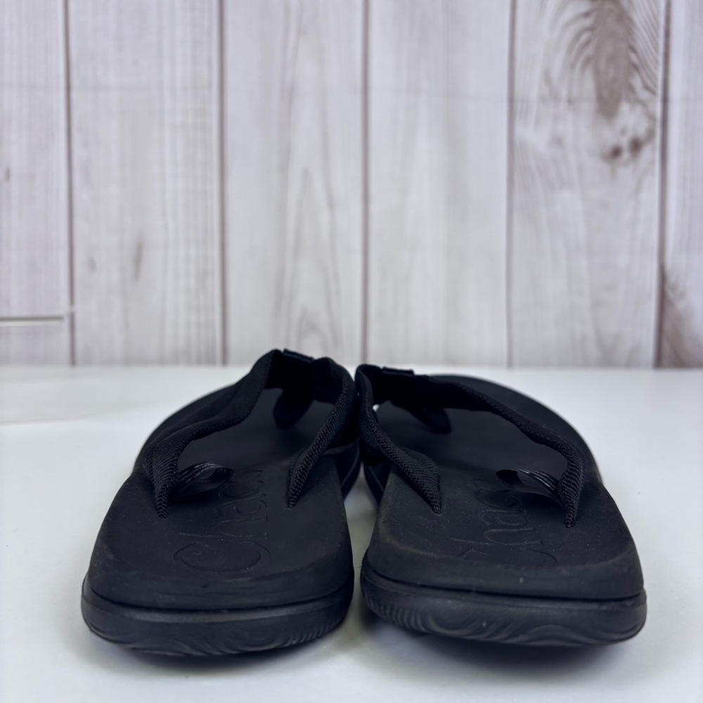 Chaco Flip Flop Sandals Lightweight Thong Casual Outdoor Recovery Black Size 7 - Picture 6 of 10